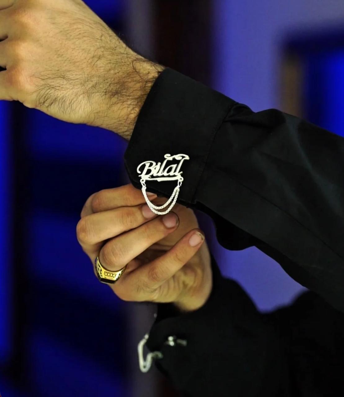 24K Customized Stud Cufflinks Pair
