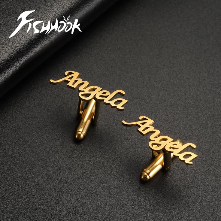 24K Customized Stud Cufflinks Pair